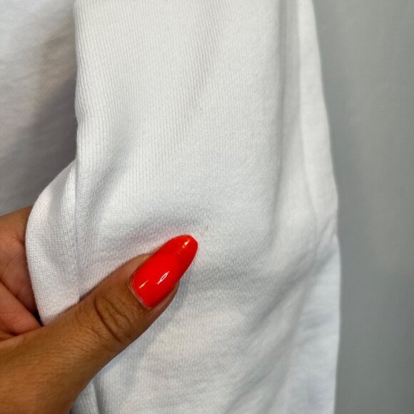 NWT Just Cavalli White cropped Crew-Neck sweatshirt Side Arm Logo Size M sweater - Picture 14 of 14